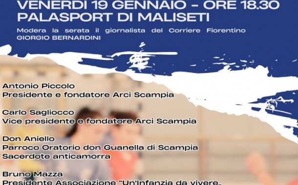 Sport e Inclusione, l’evento venerdì 19 gennaio al Palazzetto dello sport di Prato: riscatto sociale e lotta contro la Camorra