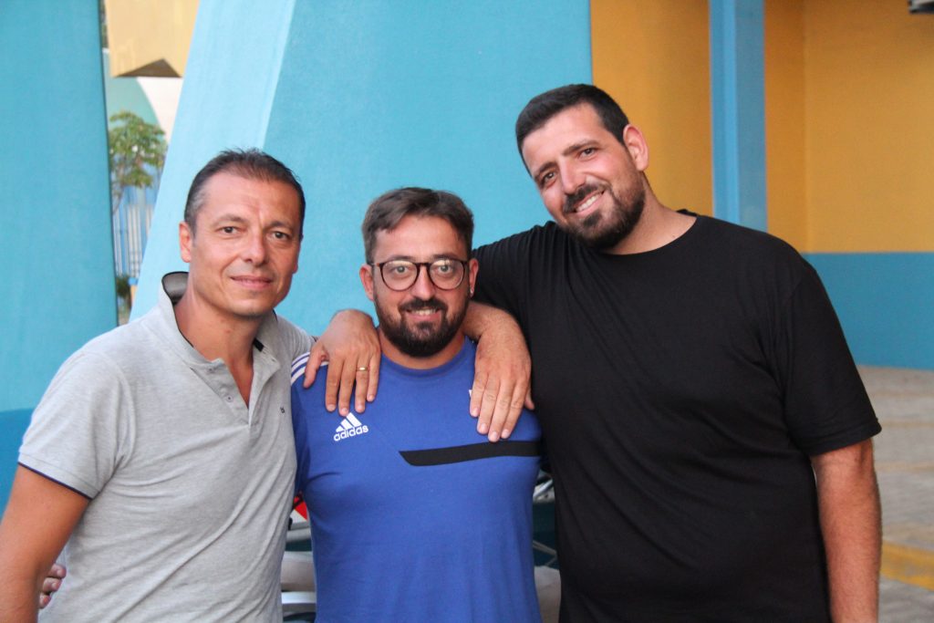 De Martino, al centro nella foto, con Scolavino e Masi