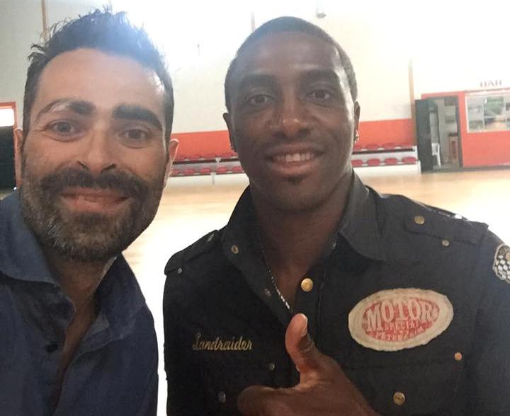 Massimo Abate e Rogerio nel palasport di Pratola Serra il giorno dell'accordo