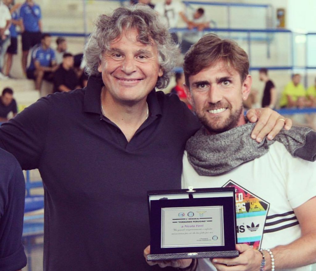 Nicola Ferri insieme al presidente Perugino
