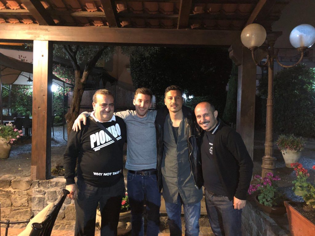 Peppe Costantino con Massa, Florio e Borriello
