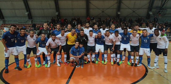 during the Futsal International Friendly match between Italy and France on December 4, 2018 in Asti, Italy.