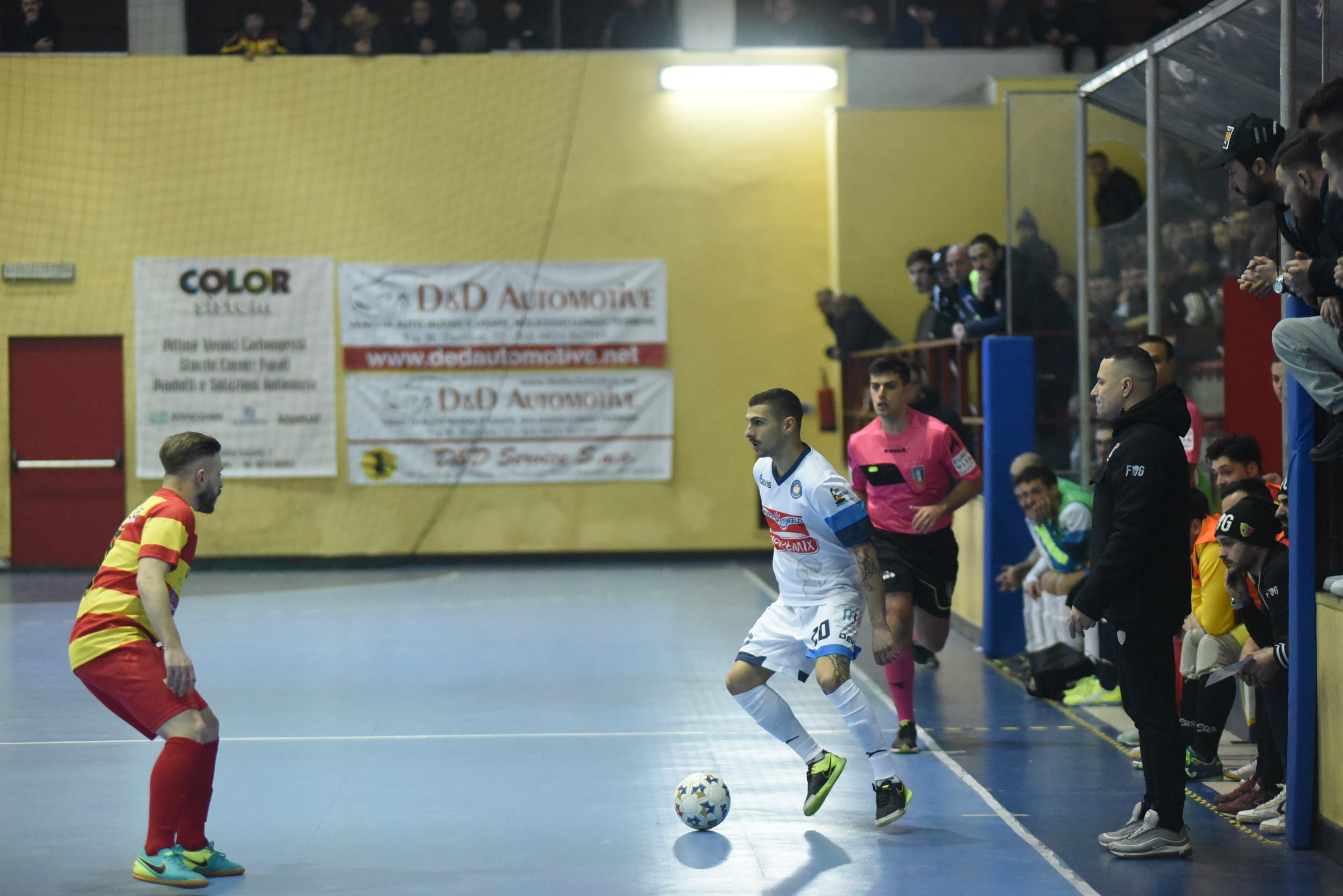 Uno scatto, a cura di Nicola Castaldo, della finale di coppa tra Limatola e Benevento 5 al PalaFerrara