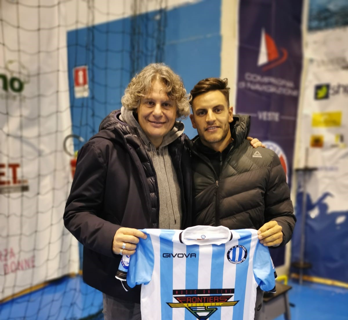 Renzo Grasso con il patron Perugino
