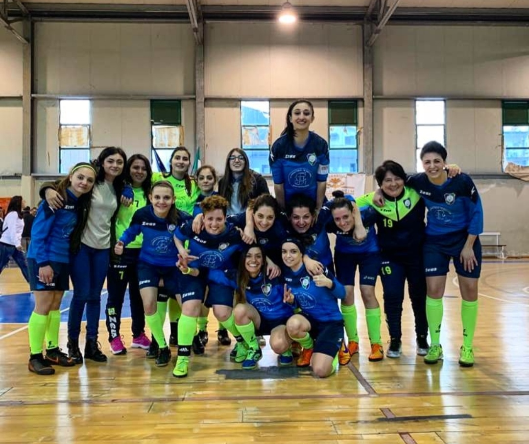 La gioia delle ragazze del Futsal Koine