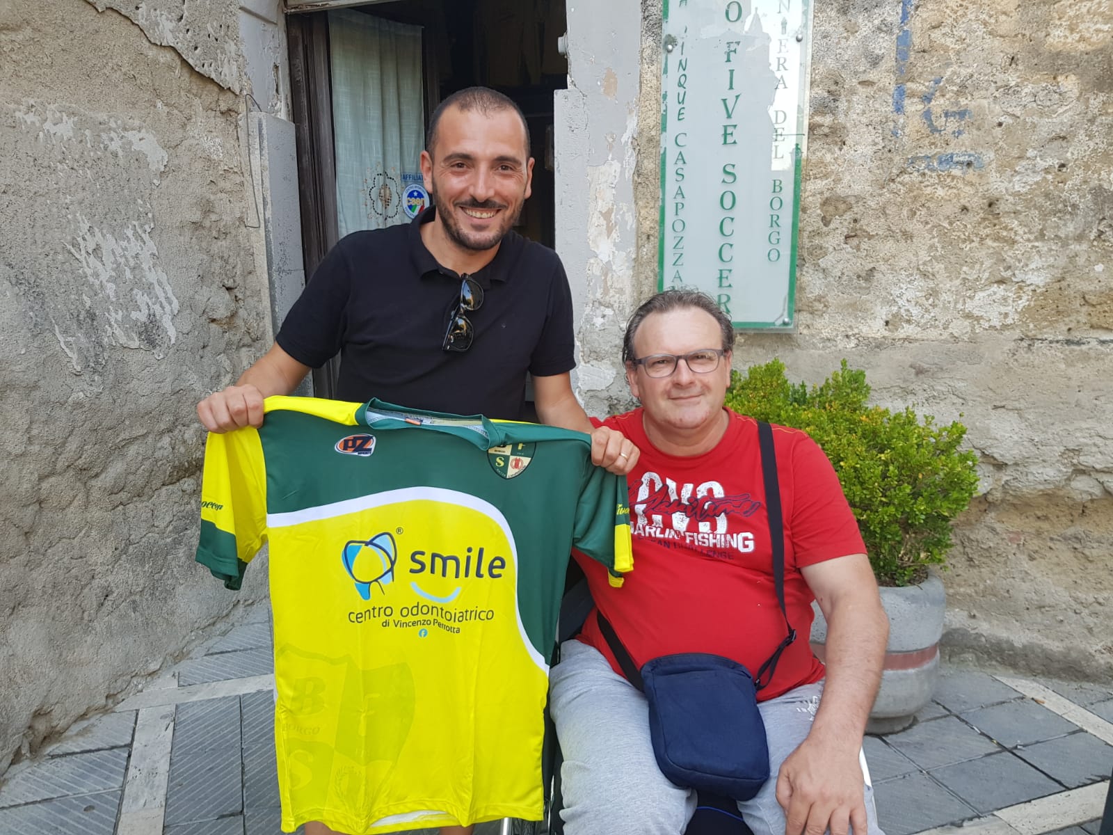 Luca Somaripa con il patron Carmine Lampitelli