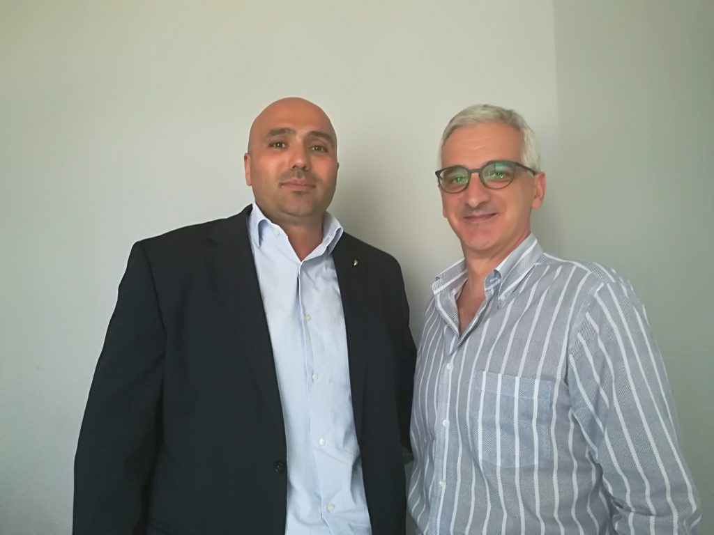 Nello Gaito, presidente dell'Atletico Vitalica, con Carmine Zigarelli, presidente C.R. Campania