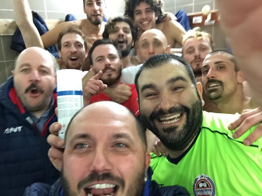 La gioia del Casagiove negli spogliatoi