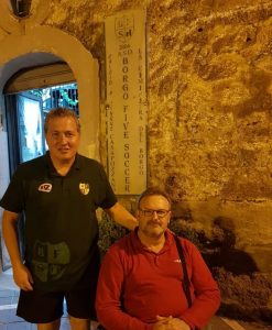 Nicola Orefice e Carmine Lampitelli, tecnico e presidente del Borgo Five