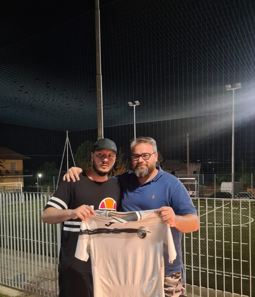 Fabio Lanni e il team manager Piergiuseppe Bordi Campana Futsal