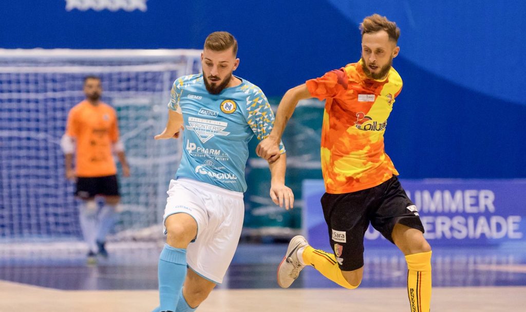 Attilio Arillo con la maglia del Napoli nell'ultimo Memorial Perugino contro il Benevento 5