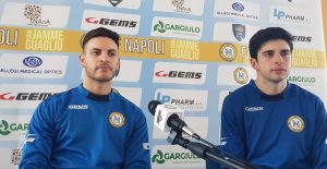 Renzo Grasso e Nando Perugino, conferenza stampa pre gara Bernalda-FF Napoli