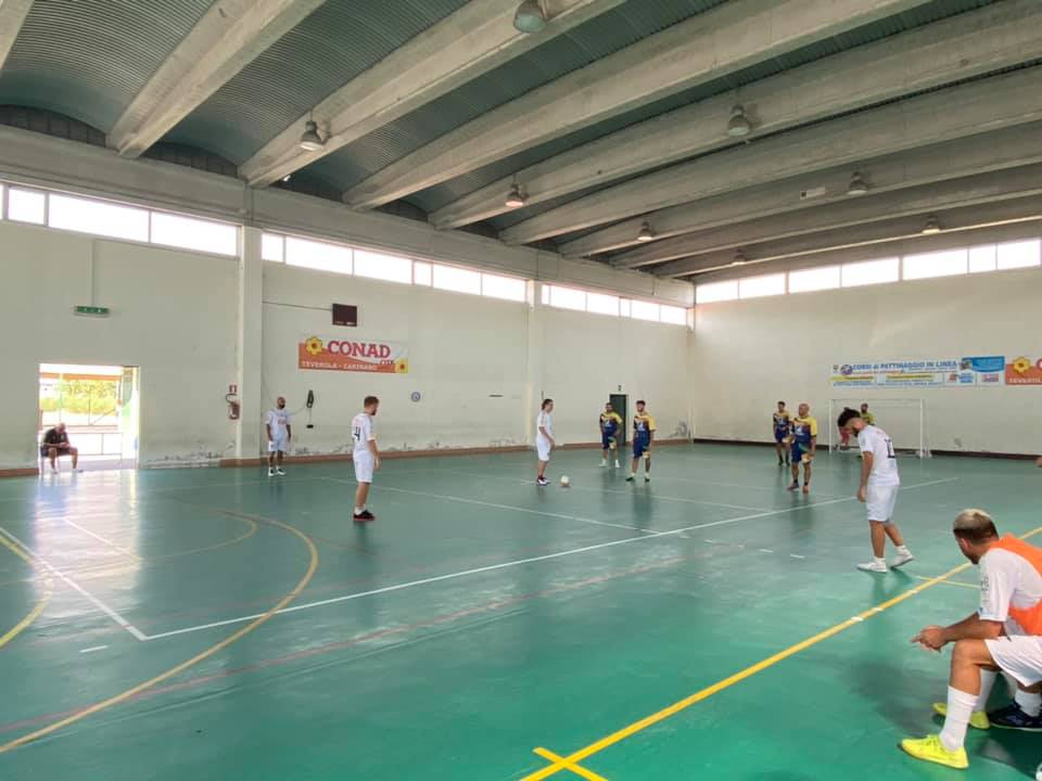 Uno scatto dell'amichevole tra Borgo Five e Casagiove