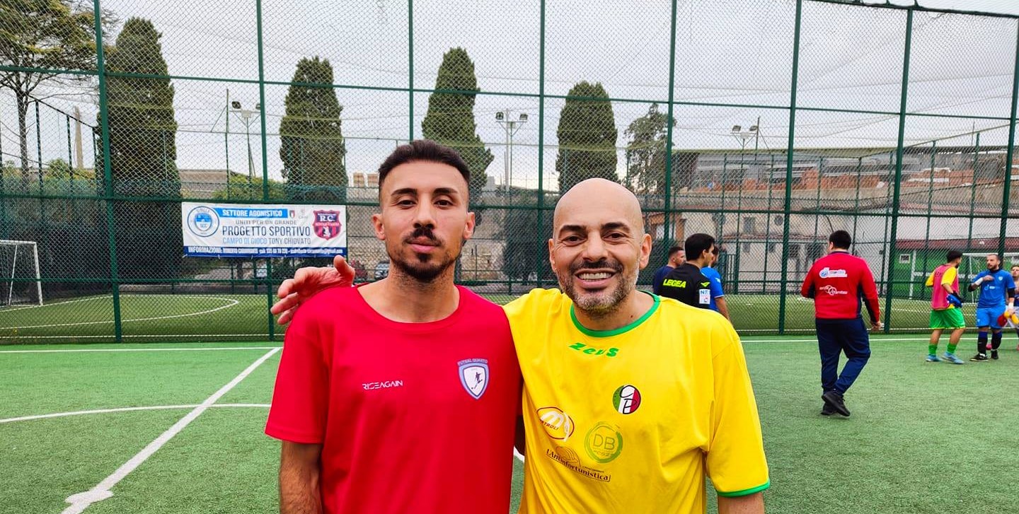 Giuseppe Di Falco (sx) e Salvatore Di Falco (dx), nipote e zio e portieri rispettivamente di Quarto e CP Futsal