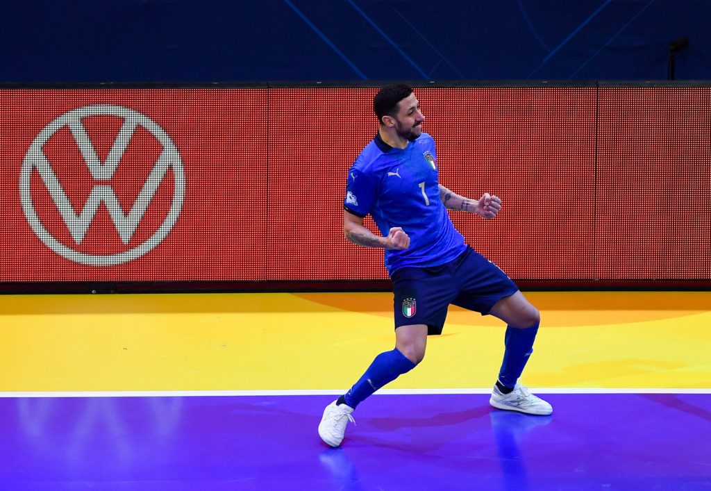Cainan De Matos al goal in maglia azzurra contro la Finlandia