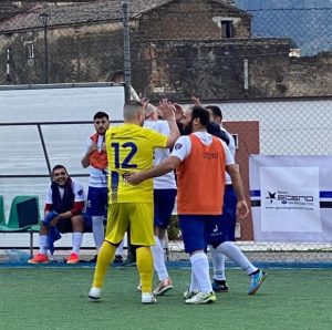 Il Futsal Smcv esulta contro la Libertas Cerreto