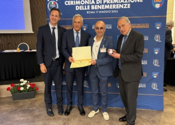 Benemerenze Lnd 2025: il Presidente Castiglia alla cerimonia di premiazione a Roma