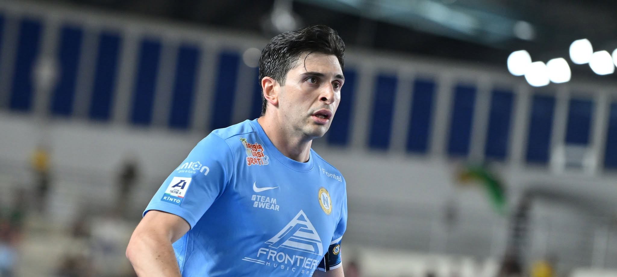 Fernando Perugino, capitano Napoli Futsal in una foto di Pinelli