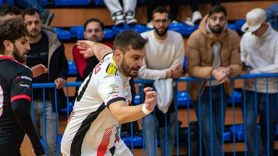 Aniello Perillo in una foto di Simonetti durante Rione Cicalesi-Fortitudo Vesuviani